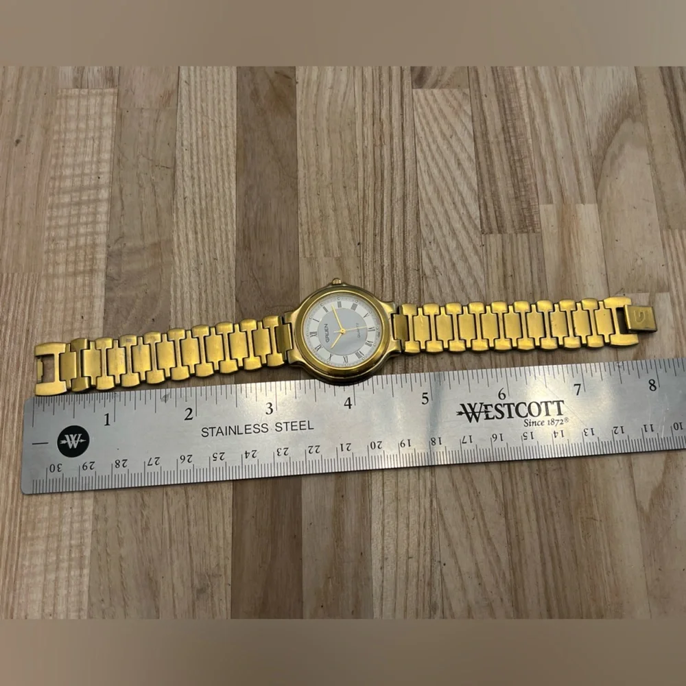 Gruen Men’s Watch White Dial Gold-Tone Stainless Bracelet